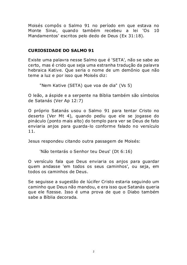Salmo 91 Explicado (Biblia Sagrada) Salmo 91 Explicado (Biblia Sagrada)