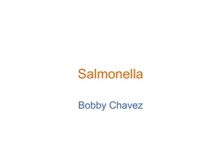 Salmonella Bobby Chavez 