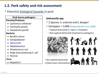 Prevalence and quantitative microbial risk assessment of Salmonella in pork value chain in Hung Yen province, Vietnam