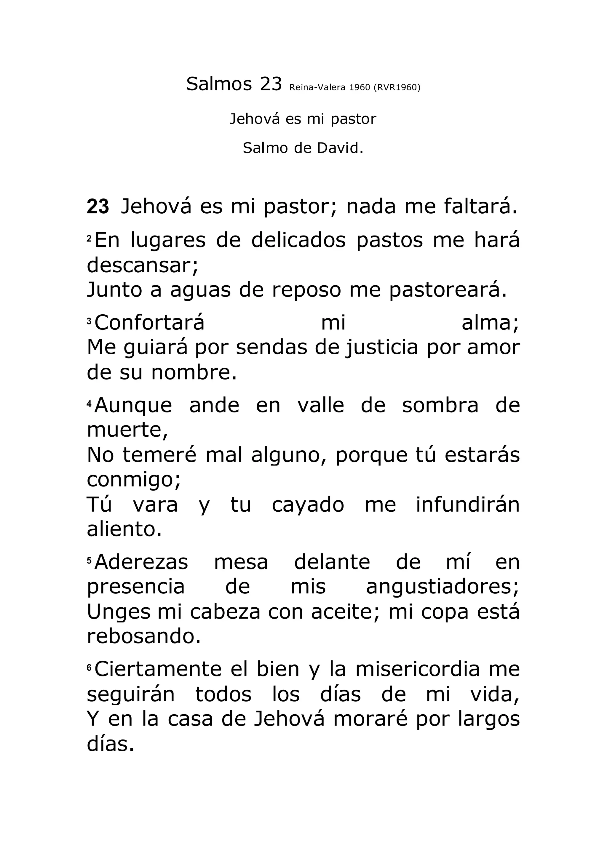 Salmos 23 reina | PDF