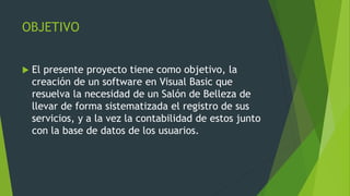 Salón de belleza proyecto Visual Basic | PPTX