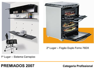Categoria Profissional PREMIADOS 2007 1º Lugar – Sistema Carrapixo 2º Lugar – Fogão Duplo Forno 76DX 