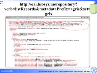 http://oai.bibsys.no/repository?verb=listRecords&metadataPrefix=agris&set=agris 