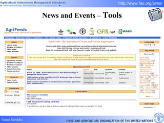 News and Events –  Tools 