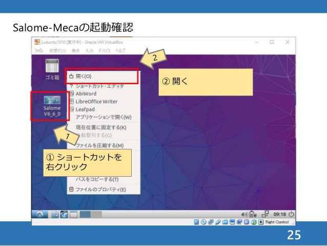 Windowspc上lubuntu仮想マシンへのsalome Mecaのインストール 2