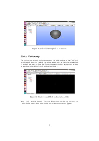 Introductory manual for the open source meshing code SALOME | PDF