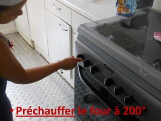•Préchauffer le four à 200°
 