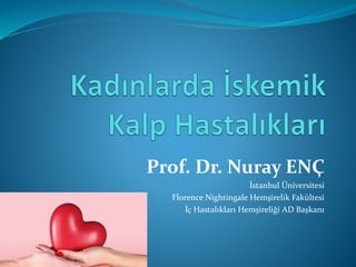 Prof. Dr. Nuray ENÇ 
İstanbul Üniversitesi 
Florence Nightingale Hemşirelik Fakültesi 
İç Hastalıkları Hemşireliği AD Başkanı 
 
