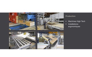 Production
 Machines High Tech
 Installations
ergonomiques
 
