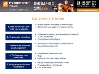 Les erreurs à éviter
 