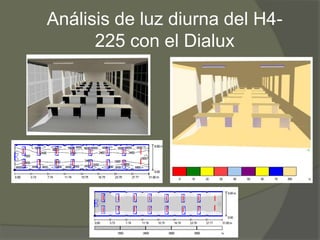 Análisis de luz diurna del H4-
      225 con el Dialux
 