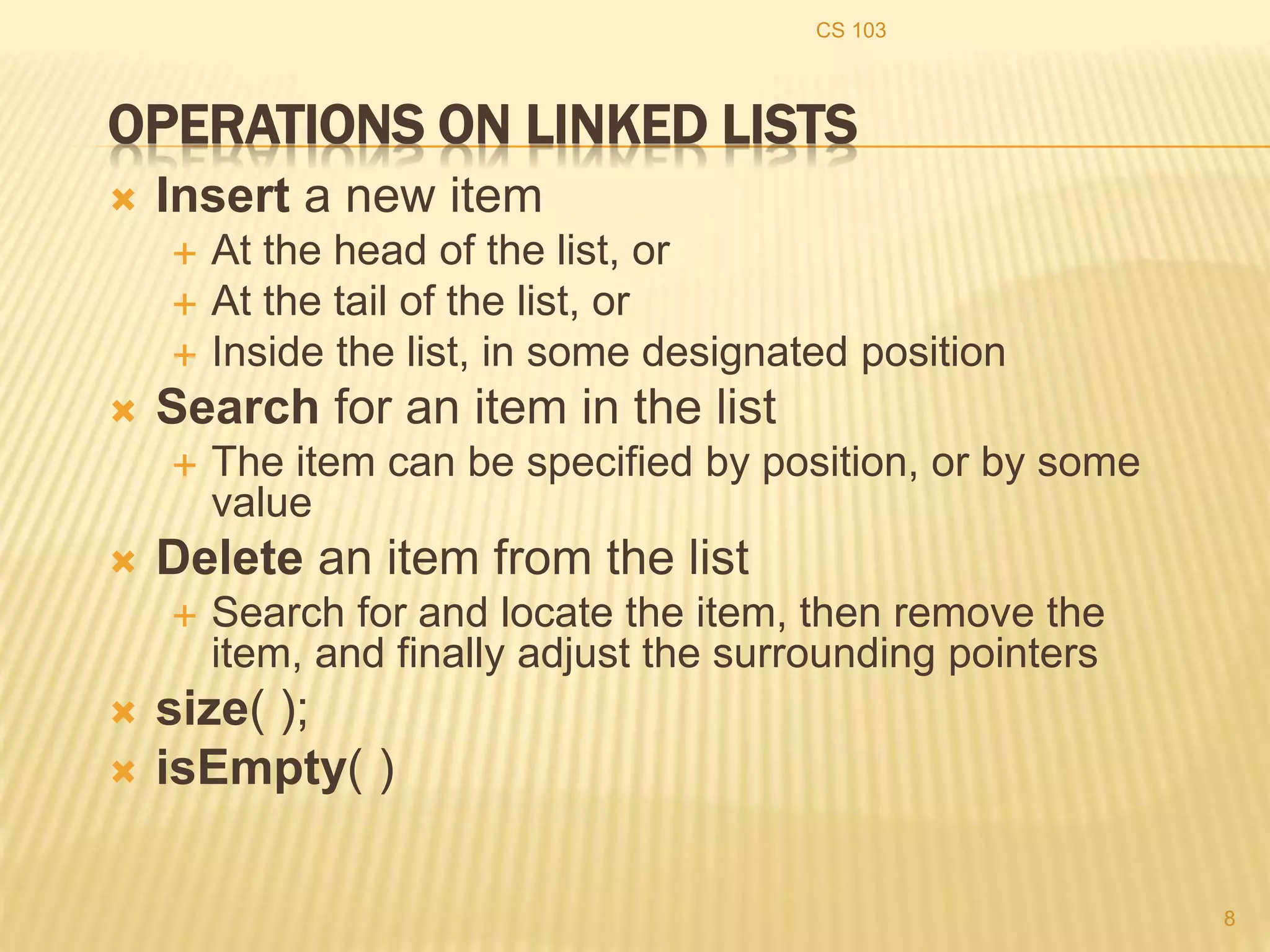 Linked Lists Saloni | PPT