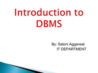 dbms intro | PPT