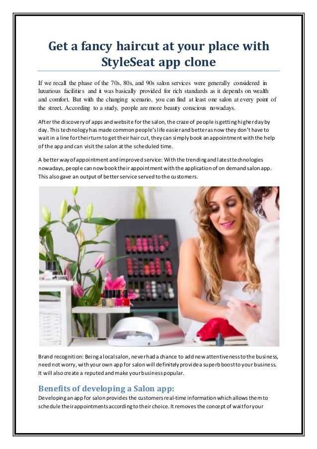 Get a fancy haircut at your place with Styleseat app clone Get a fancy haircut at your place with Styleseat app clone