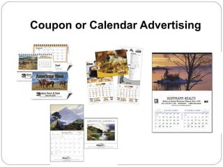 Coupon or Calendar Advertising 