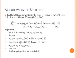 AL FOR VARIABLE SPLITTING

 