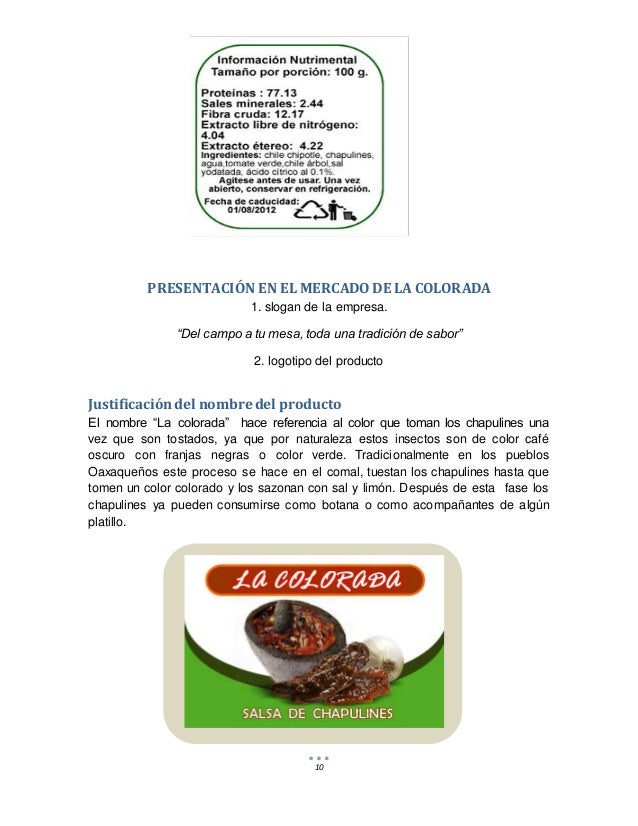 Salsa de chapulines estudio mercado y costo produccion