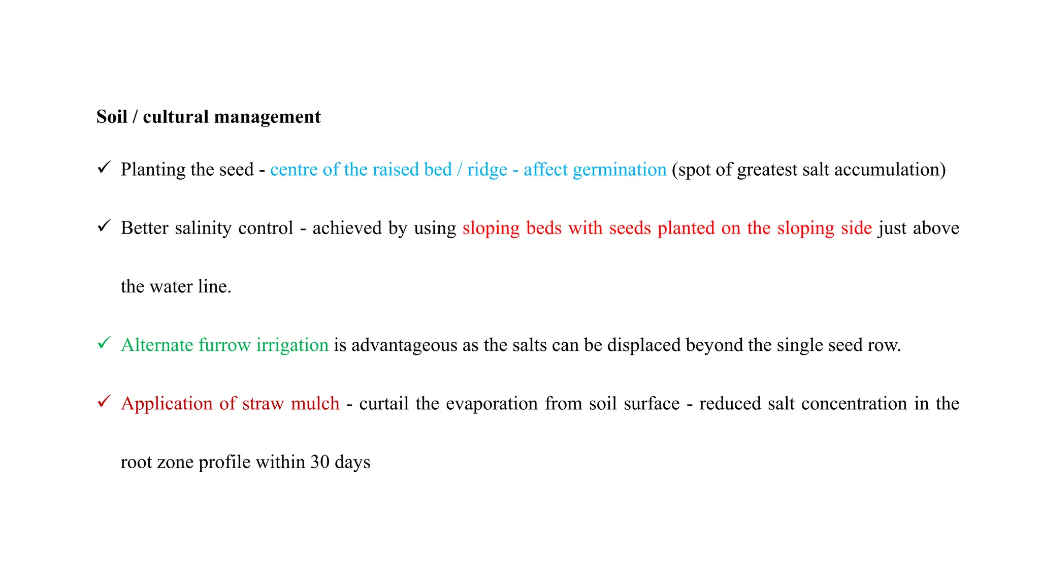Salt Planting Method Salt affected soils for improvement of crops | PPTX
