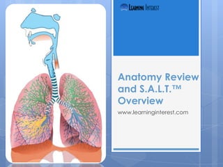 Anatomy Review
and S.A.L.T.™
Overview
www.learninginterest.com
 
