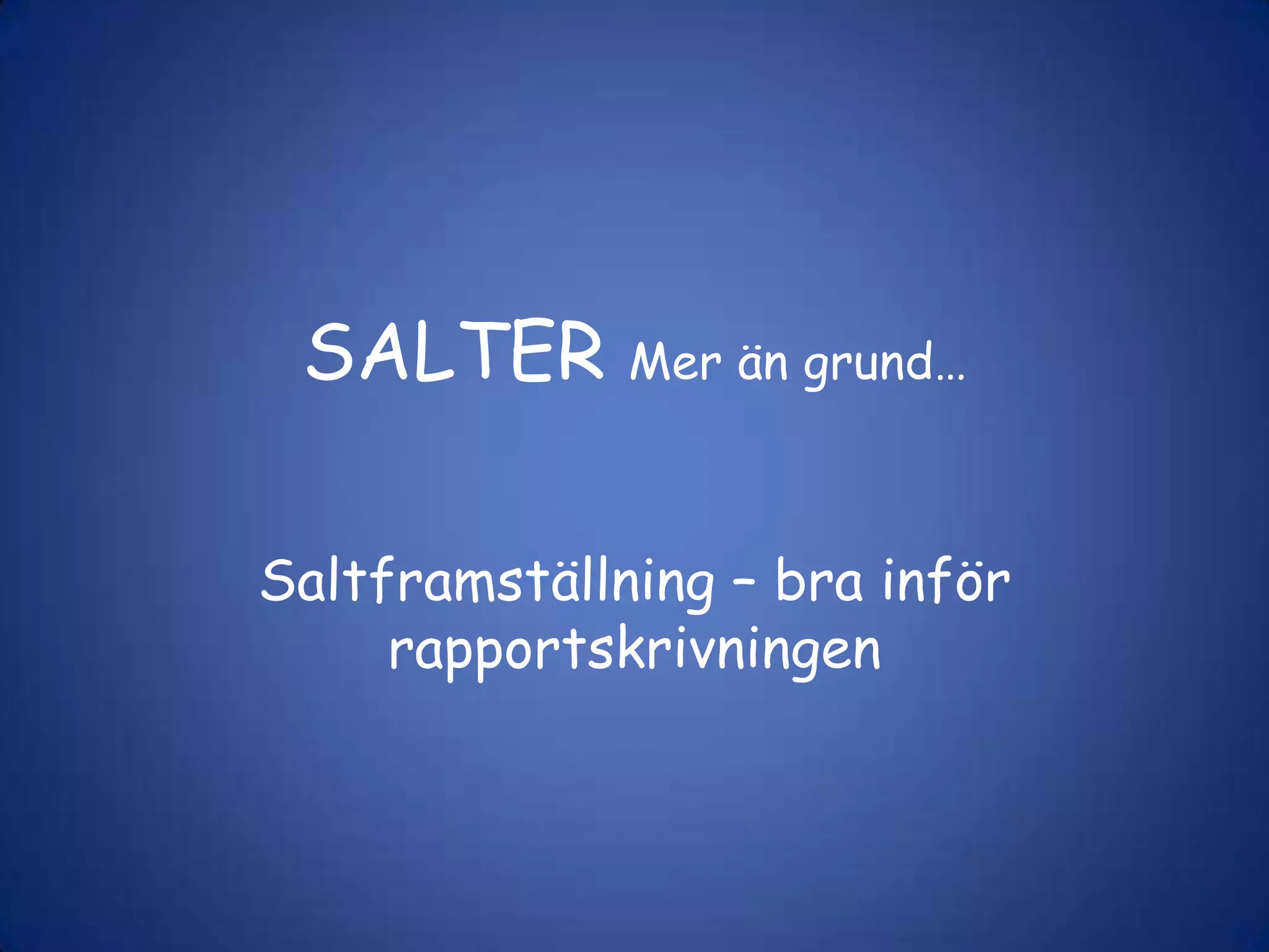 Salter 2 | PPT