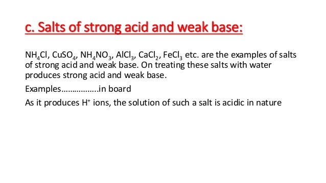 salt hydrolysis which one of these salts will form an acidic solution upon dissolving in water