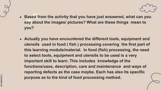 SSelect Tools, Equipment, Utensils and InstrumentsIN TLE 8 FOOD ...