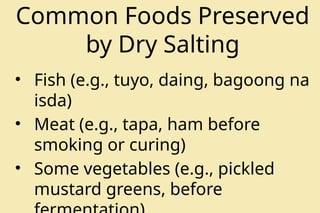 Food Rreservation Curing Salting and CuringPreservation method.pptx