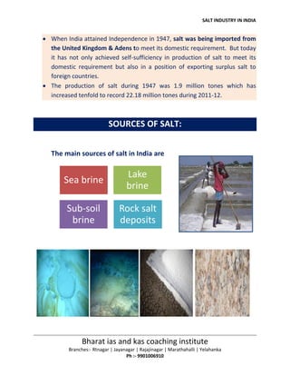 Salt in industry in india | PDF