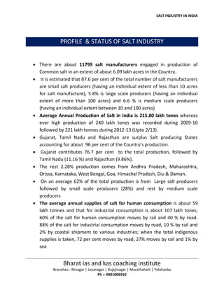 Salt in industry in india | PDF