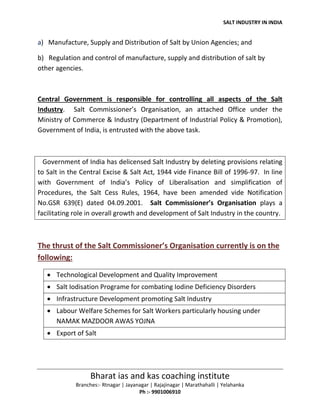 Salt in industry in india | PDF