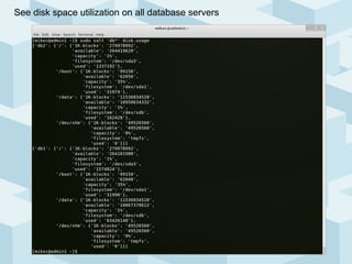 See disk space utilization on all database servers
 