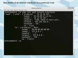 See details of all network interfaces on a particular host
 