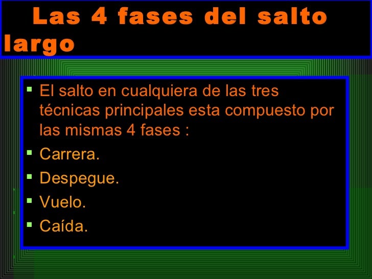 El salto largo El salto largo