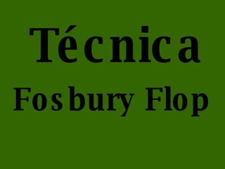 Técnica Fosbury Flop 