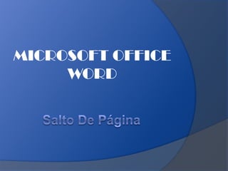 MICROSOFT OFFICE
     WORD
 