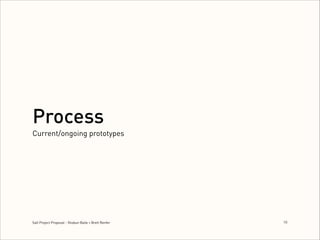 Process
Current/ongoing prototypes

Salt Project Proposal - Shobun Baile + Brett Renfer

1
!0

 