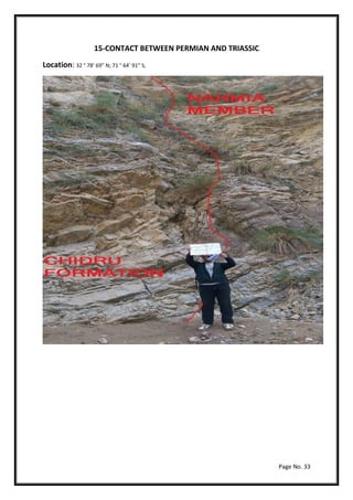 Page No. 33
15-CONTACT BETWEEN PERMIAN AND TRIASSIC
Location: 32 ° 78’ 69” N; 71 ° 64’ 91” S,
 