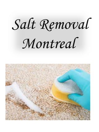 Salt Removal
Montreal
 