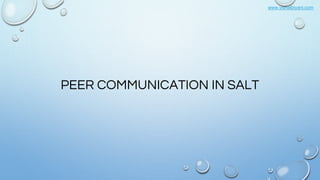 www.vishalbiyani.com
PEER COMMUNICATION IN SALT
 