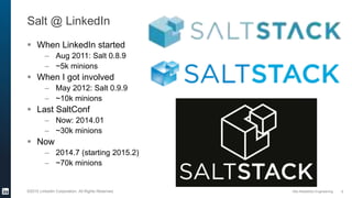 SaltConf 2015: Salt stack at web scale: Better, Stronger, Faster | PPTX