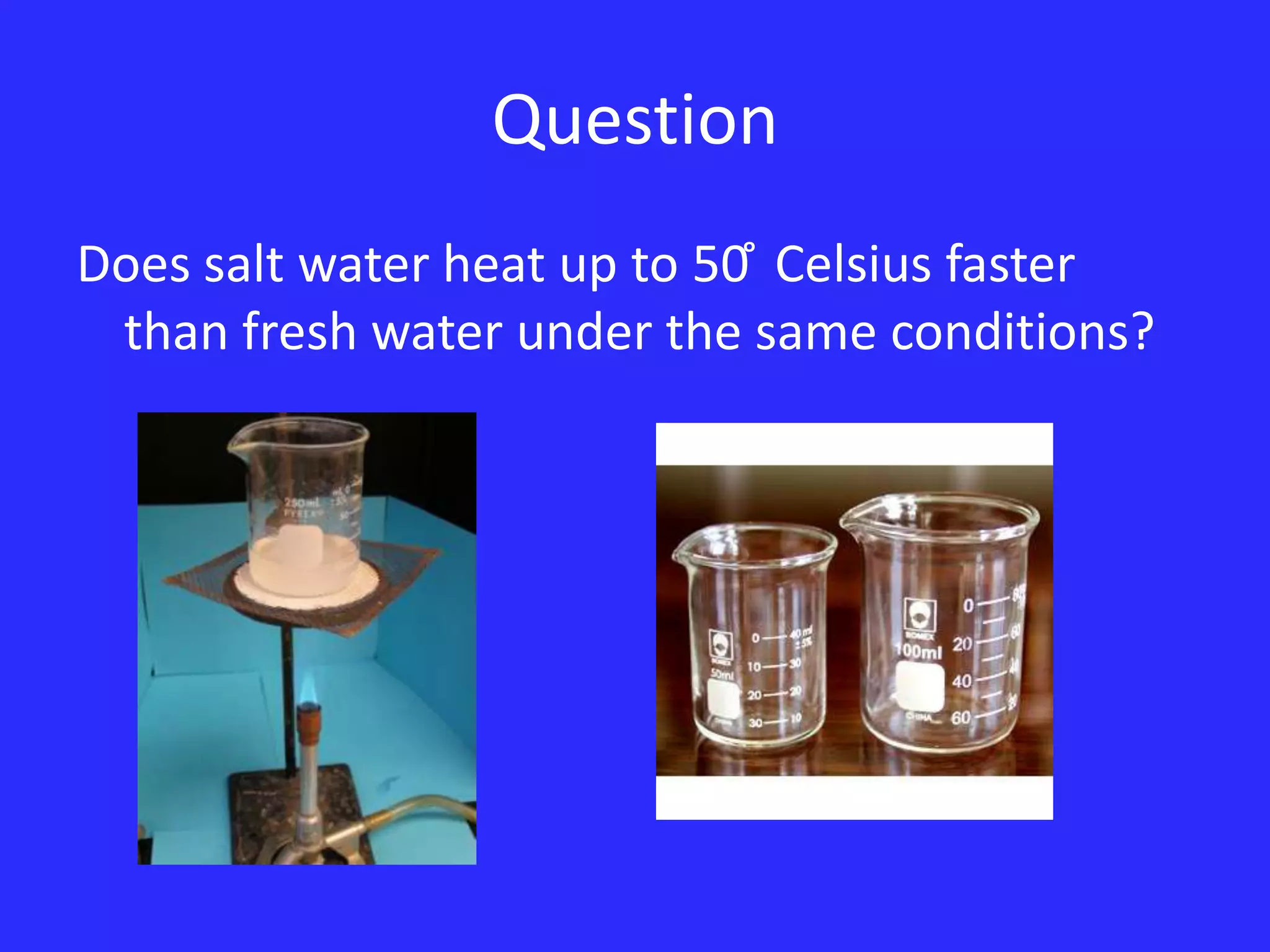 Salt Water And Fresh Water Experiment