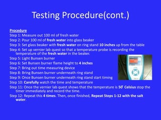 Salt Water And Fresh Water Experiment