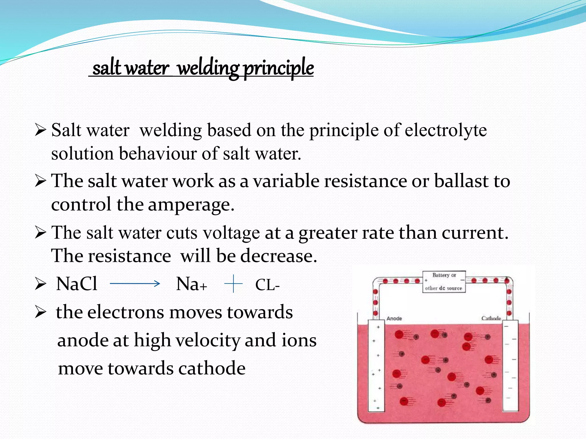 Salt water welding PPT