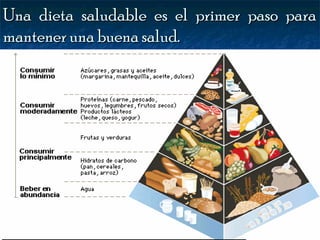 Una dieta saludable es el primer paso para
mantener una buena salud.

 