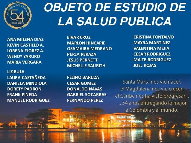 Objetos de Estudio de la Salud Publica