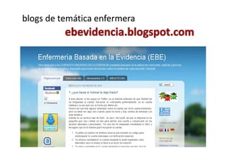 blogs de temática enfermera
 