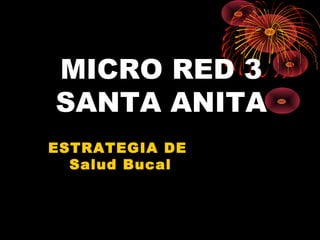 MICRO RED 3
SANTA ANITA
ESTRATEGIA DE
  Salud Bucal
 