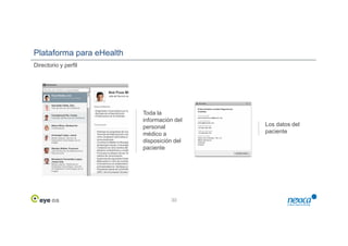 Plataforma para eHealth
Directorio y perfil




                          Toda la
                          información de...