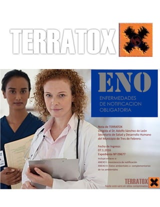 Incluye enlaces a:
ANEXO I: Inexistencia de notificación
ANEXO II: Datos ambientales o complementarios
de los ambientales
 