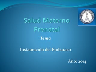 Tema
Instauración del Embarazo
Año: 2014
 
